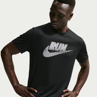 Playera de correr de manga corta Nike Miler Dri-FIT con protección contra los rayos UV para hombre Negro