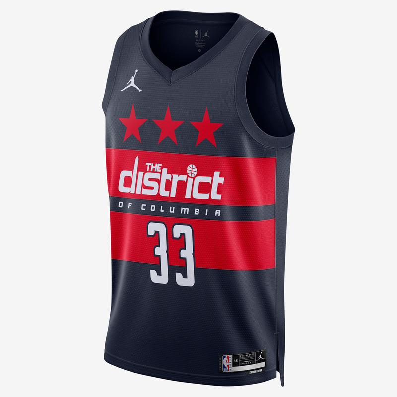 Jersey Jordan Dri-Fit De La Nba Swingman Para Hombre Kyle Kuzma Washington Wizards 2024/25 Statement Edition Azul