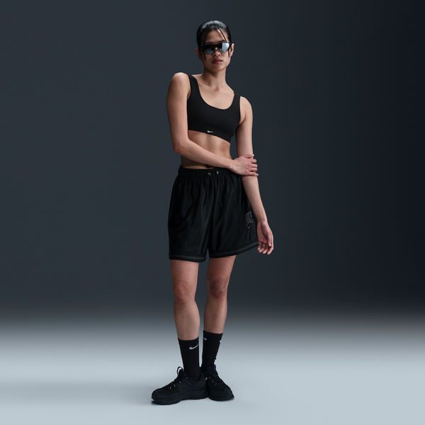 Shorts Con Gráfico De Tiro Medio Holgados Para Mujer Nike Sportswear Negro