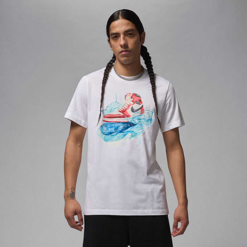 Playera De Manga Corta Para Hombre Jordan Flight Essentials Aj1 Blanco