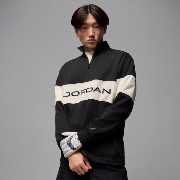 Playera De Golf Dri-Fit Con Cierre De 1/4 Para Hombre Jordan Sport Negro