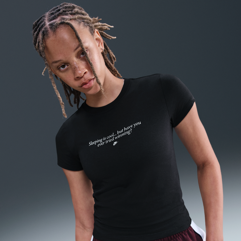 Playera De Ajuste Slim Para Mujer Nike Sportswear Chill Knit Negro