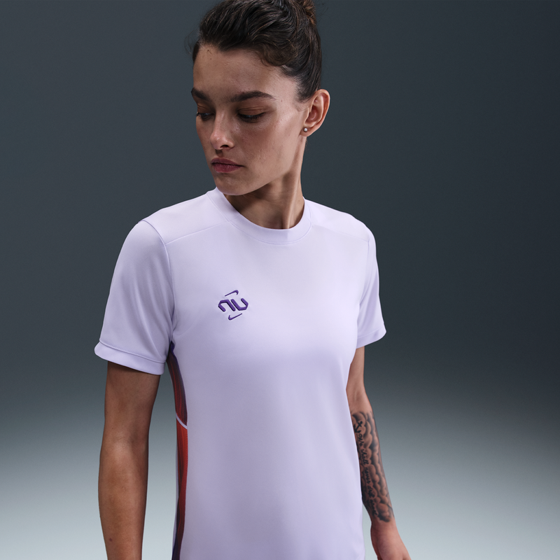 Playera De Fútbol De Manga Corta Dri-Fit Para Mujer Nike United Academy Morado