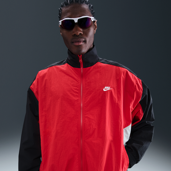 Chamarra Deportiva De Tejido Woven Oversized Para Hombre Nike Club Rojo