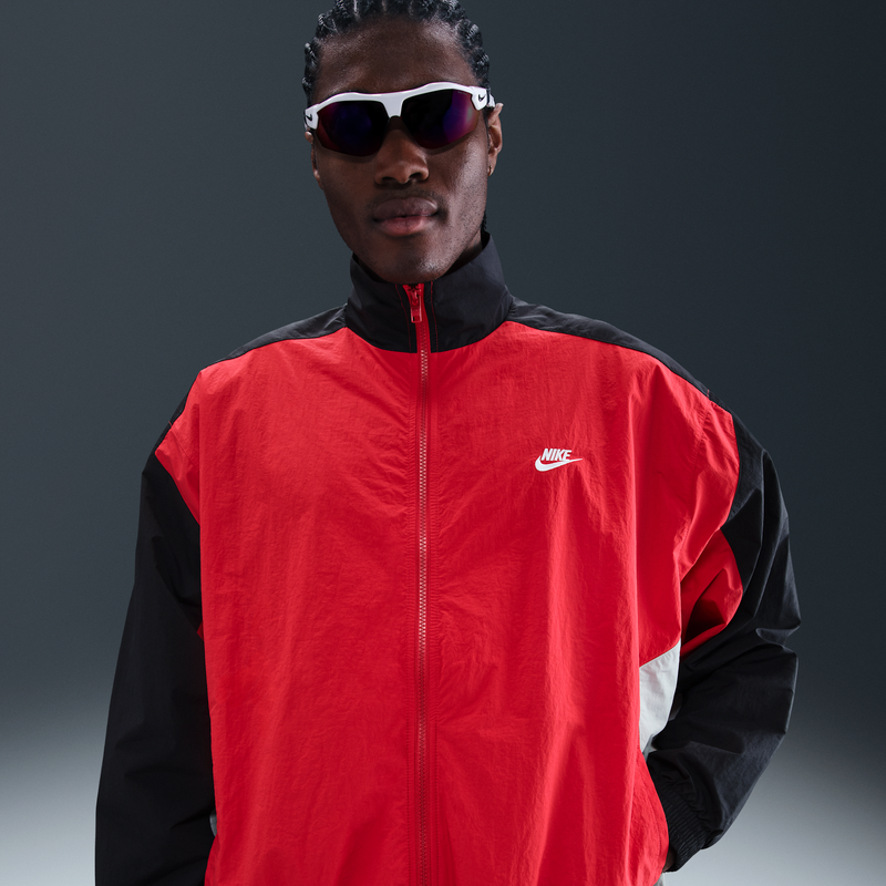Chamarra Deportiva De Tejido Woven Oversized Para Hombre Nike Club Rojo