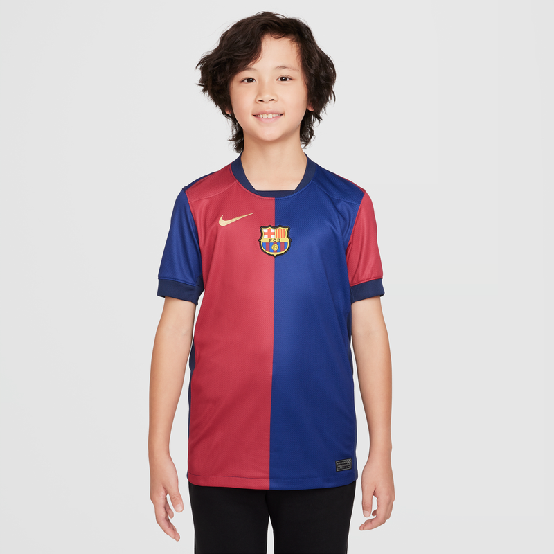 Jersey De Fútbol Nike Dri-Fit Replica Del Fc Barcelona Local 2024/25 Stadium Para Niños Talla Grande Azul