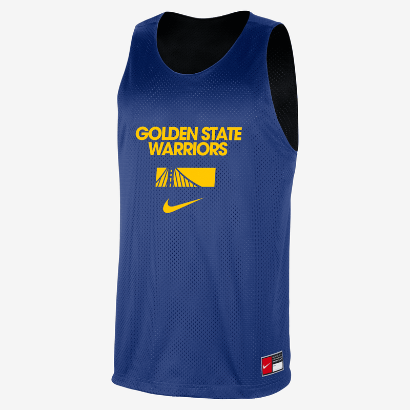 Jersey De Entrenamiento Nike De La Nba De Malla Para Hombre Golden State Warriors Courtside Azul