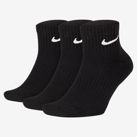 Calcetines de entrenamiento al tobillo Nike Everyday Cushioned (3 pares) Negro