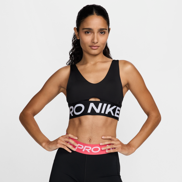 Bra Deportivo De Media Sujeción Con Almohadillas Para Mujer Nike Pro Indy Plunge Negro