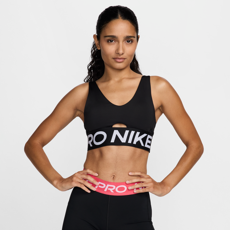 Bra Deportivo De Media Sujeción Con Almohadillas Para Mujer Nike Pro Indy Plunge Negro