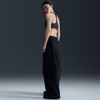 Pants de French Terry de tiro bajo oversized con dobladillo abierto para mujer Nike Sportswear Negro