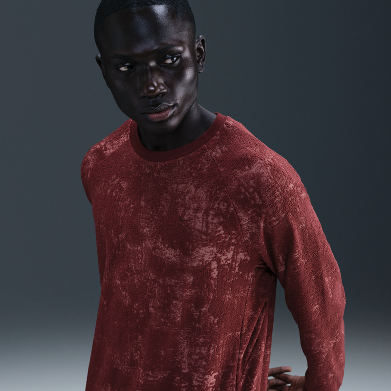 Sudadera De Cuello Redondo Therma-Fit Versátil Para Hombre Nike Primary Rojo