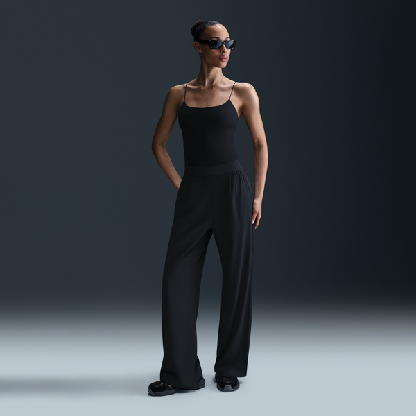 Pants Dri-Fit De Tiro Alto De Pierna Holgada Y Amplia Para Mujer Nike 24.7 Perfectstretch Negro