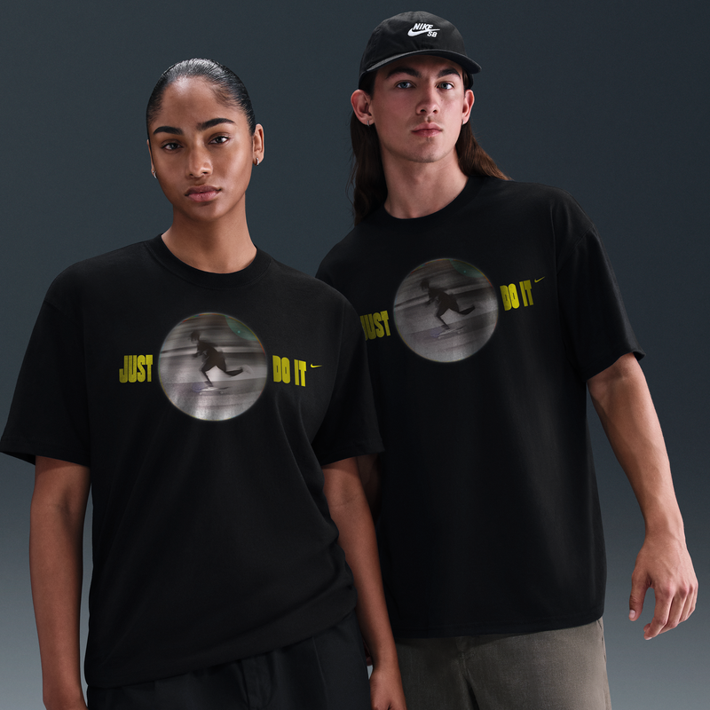 Playera De Skateboarding Just Do It: Nike Sb Negro