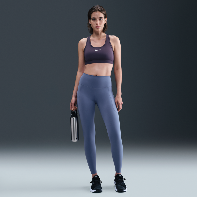 Leggings tiro alto de 7/8 con bolsillos para mujer Nike One Azul