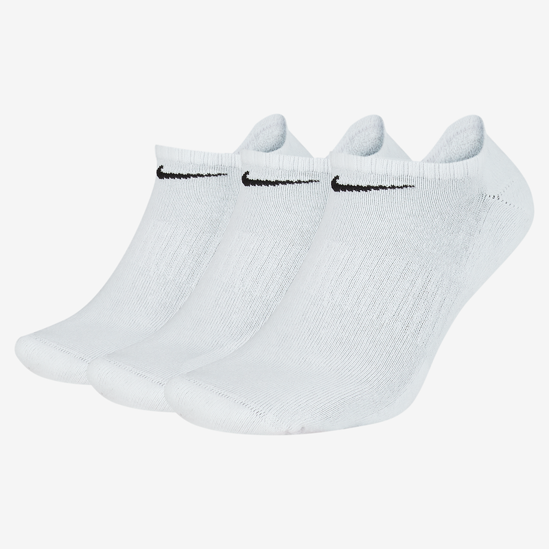 Calcetines de entrenamiento invisibles Nike Everyday Cushioned (3 pares) Blanco