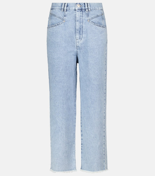 Isabel Marant Dilali frayed cropped jeans