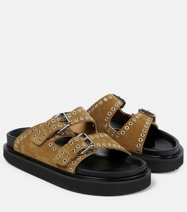 Isabel Marant Lennya embellished suede sandals