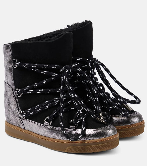 Isabel Marant Nowles shearling-lined leather snow boots