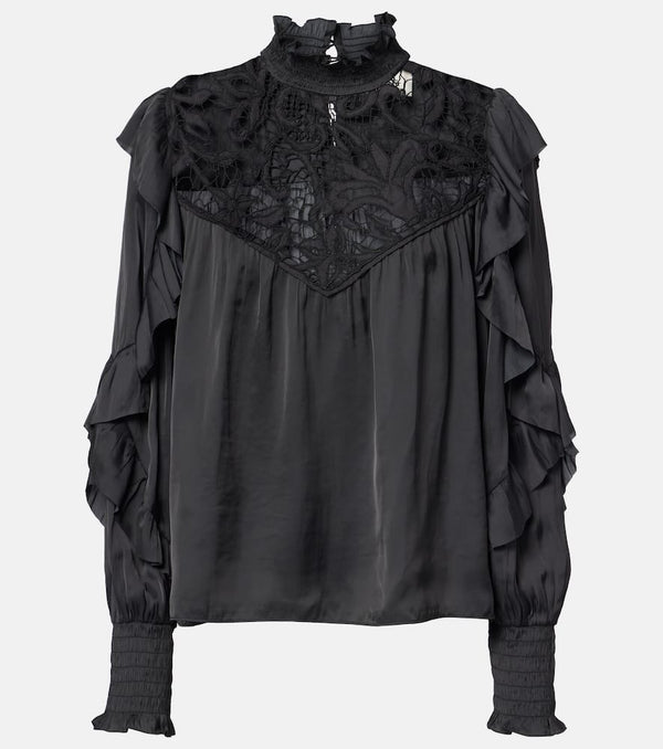 Isabel Marant Seila ruffled lace-trimmed blouse