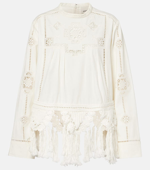 Isabel Marant Severine macramé cotton top