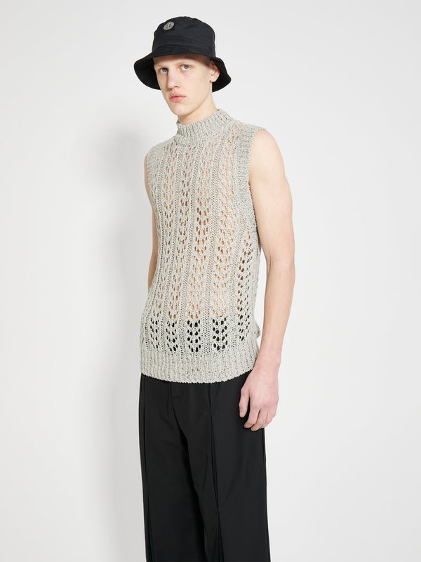 _J.L-A.L_ Redos Knitted Vest Silver Grey