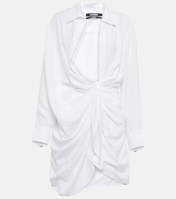 Jacquemus La Robe Bahia deep V-neck minidress