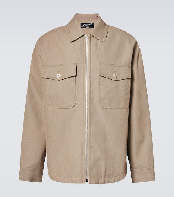 Jacquemus Le Blouson Montaigne twill overshirt