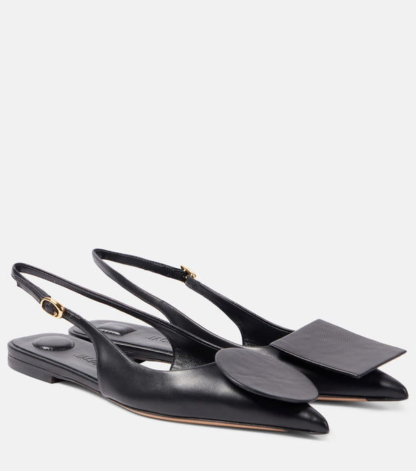 Jacquemus Les Slingbacks Duelo Plates leather flats