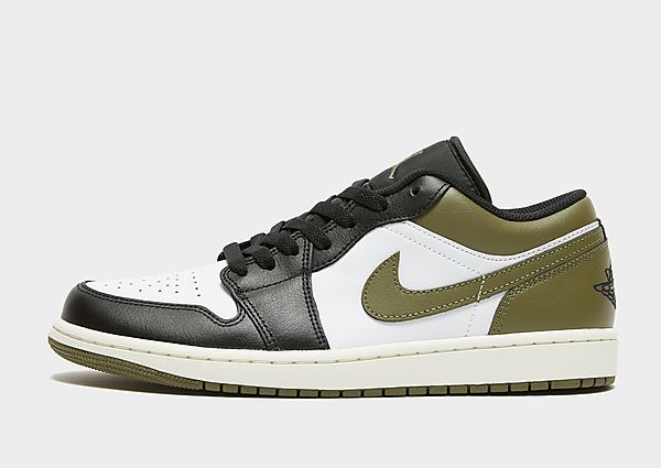 Jordan Air 1 Low Black/Medium Olive/White