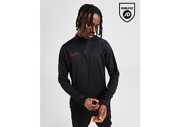 Nike Academy 14 Zip Top BlackCool GreyUniversity Red