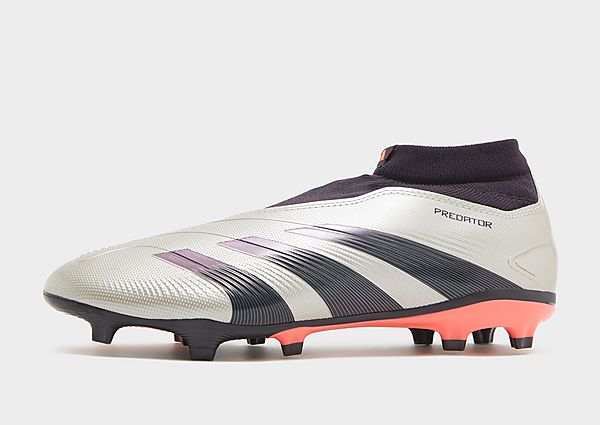 Adidas Predator League Laceless Fg Platinum Metallic   Aurora Black   Turbo