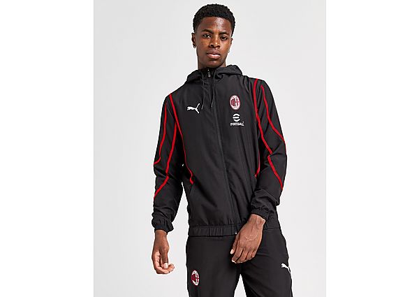 Puma Ac Milan Pre Match Windbreaker Jacket Black