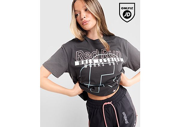 Run Activewear Outer Space Oversized Graphic T-Shirt - Dark , Dark