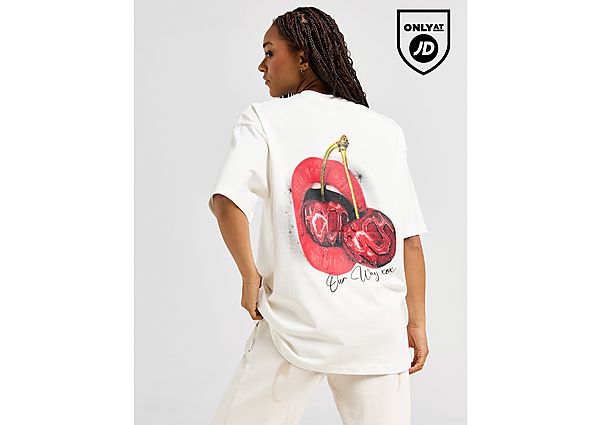 Hoodrich Cherries Boyfriend T-Shirt White