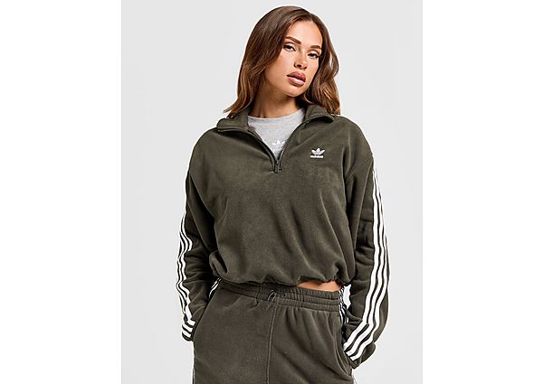 adidas Originals 3-Stripes Polar Zip Sweatshirt Shadow Olive