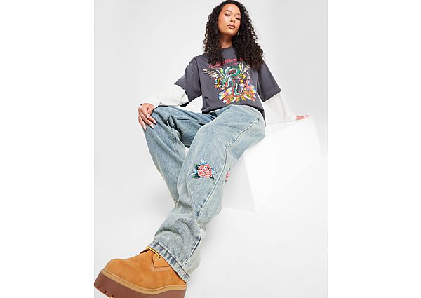 Ed Hardy Bloom Skull Relax Jeans