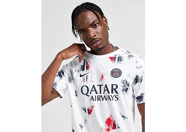 Nike Paris Saint Germain Pre Match Shirt White Midnight Navy Midnight Navy