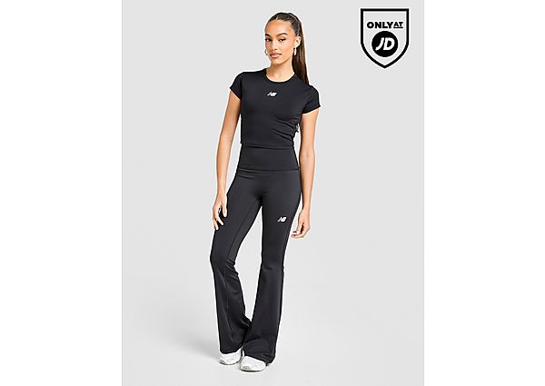 New Balance Logo U-Seam Flared Leggings