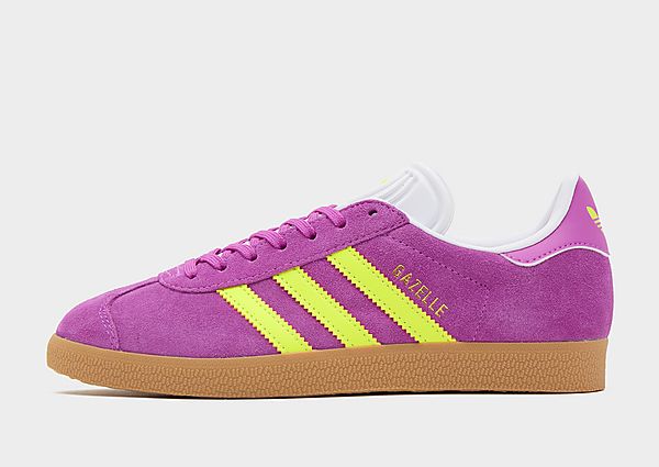 Adidas Originals Gazelle Women'S Purple Burst   Solar Yellow   Off White