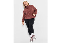 Nike Plus Size Polar 1/2 Zip Fleece Brown