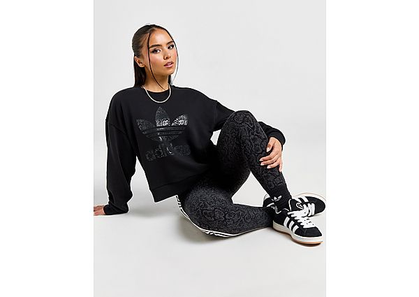 Adidas Originals Snake Infill Crew Sweatshirt Black