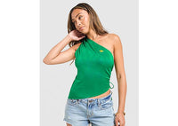 adidas Originals Football Asymmetrical Tank Top green