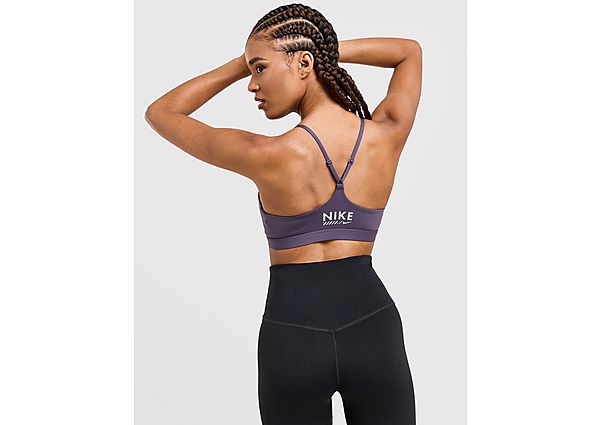 Nike Training Swoosh Indy Sports Bra Dark Raisin