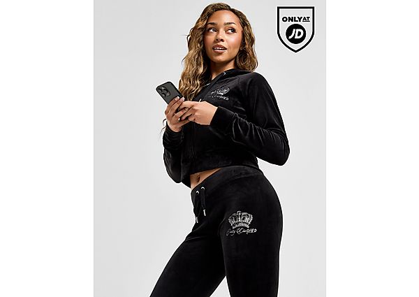 JUICY COUTURE OG Velour Track Pants Black