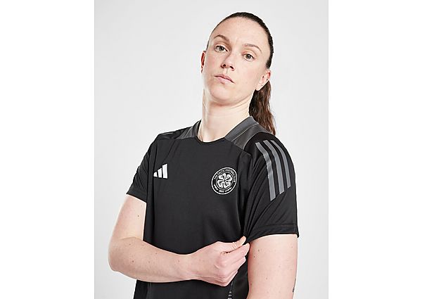 Adidas Celtic Training Shirt Black   Team Dark Grey