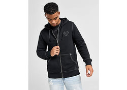 True Religion Big T Zip Through Hoodie Black