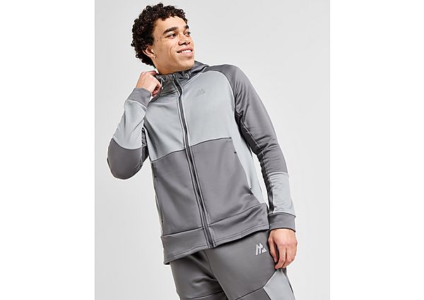 MONTIREX Flex Gridded Full Zip Hoodie Grey