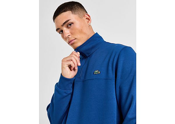 Lacoste Double Knit 1/2 Zip Sweatshirt Blue