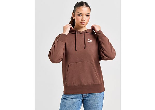 PUMA Logo Overhead Hoodie Brown